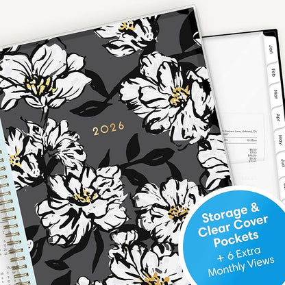 Blue Sky 2026 Weekly & Monthly Planner Calendar, 8.5"x11", Baccara Dark