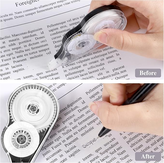 BESARME 12 Pack Correction Tape, 39 ft Each, 0.2 in Width