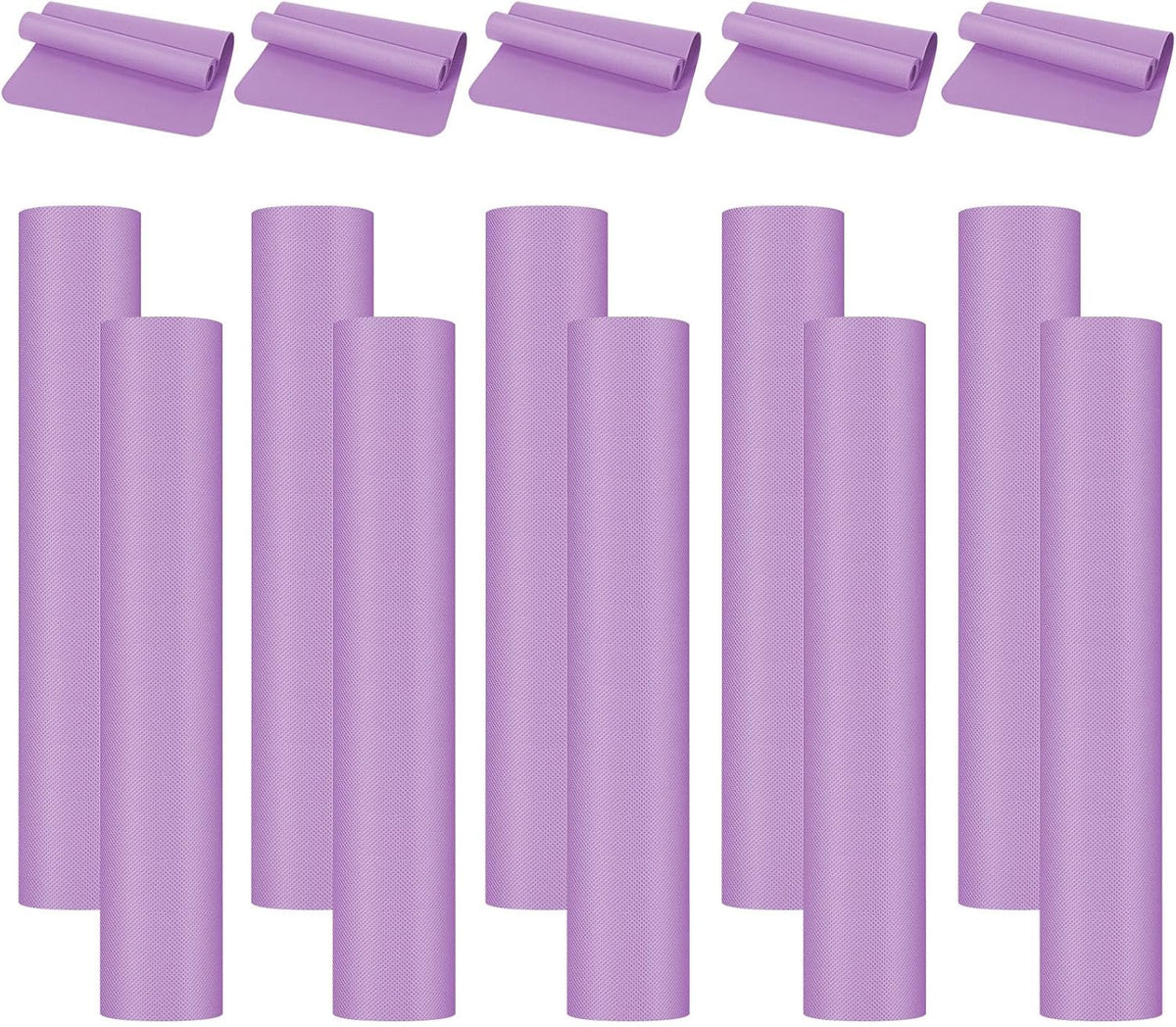 10 Pack Yoga Mats Bulk, 68'' x 24'' x 4mm Thick Yoga Mats for Kids and Adult Gym Mats Bundle Latex Free Exercise Mats with Non Slip Texture for Outdoor Yoga, Pilates or Workout
