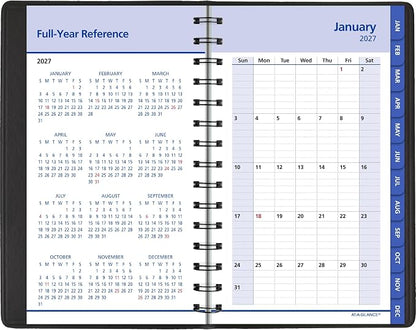 AT-A-GLANCE 2027 Appointment Book Planner, Daily & Monthly, 5" x 8", QuickNotes, Black (76040527)