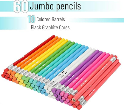 Mr. Pen- Jumbo Pencils, 60 pcs, Preschool Pencils, Large Pencil