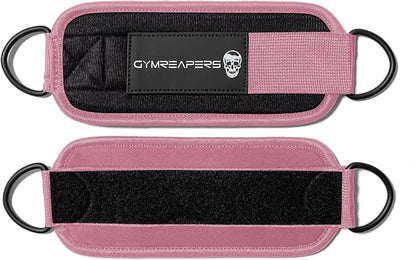 Gymreapers Ankle Straps For Cable Machine Kickbacks, Glute Workouts, Lower Body Exercises - Adjustable Leg Straps with Neoprene Padding