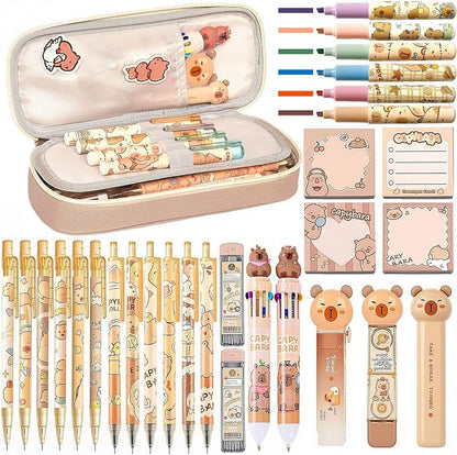 Cute Capybara Stationery Set, Kawaii School Supplies Gift for Students