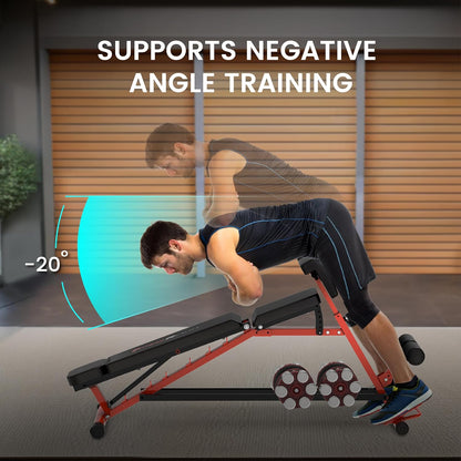 Fitness Reality 3-in-1 FID Weight Bench, Hyper Back Extension, Roman Chair, Adjustable Ab Sit up Bench, Incline Decline Bench