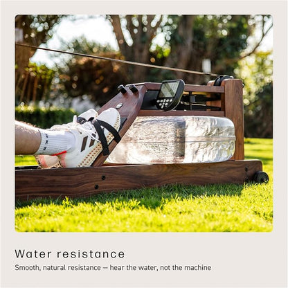 WaterRower Walnut Rowing Machine with S4 BLE Monitor | USA Made Water Rower | Original Handcrafted Erg Machine for Home Use & Gym | Best Warranty