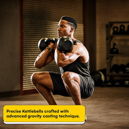 Kettlebell Kings Powder Coated Kettlebell Weights - 9-97 lb Strength Training Kettlebells for Men and Women - Hand Weights Workout Gym Equipment - Weights Set for Home Gym- New