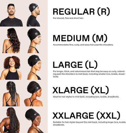SOUL CAP - Large Swimming Cap for Long Hair - Designed for Long Hair, Dreadlocks, Weaves, Hair Extensions, Braids, Curls & Afros - Women & Men - Silicone