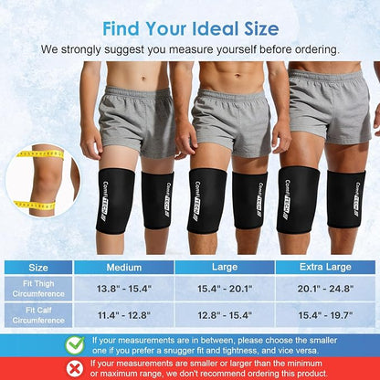 ComfiTECH Knee Ice Pack Wraps for Elbow & Calf, Gel Cold Compression, L, 2P | Flexible Ice Knee Brace for Elbow & Calf, Reusable Gel Cold Compression Sleeve for Soothing Meniscus Tear & ACL Discomfort