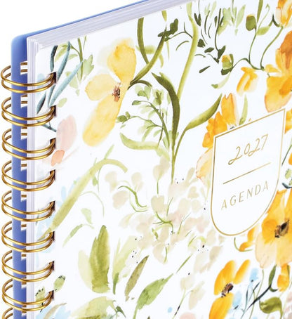Mead Cambridge 2027 Planner, Weekly & Monthly, 8.5" x 11", Leah Bisch, Floral Rain (LB56-905-27)