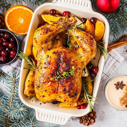 RoyalCraft 24-Quart Electric Roaster Oven with Visible Self-Basting Lid, Turkey Roaster Oven with Removable Pan and Rack, Perfect for Large Meals and Holiday Feasts, Silver