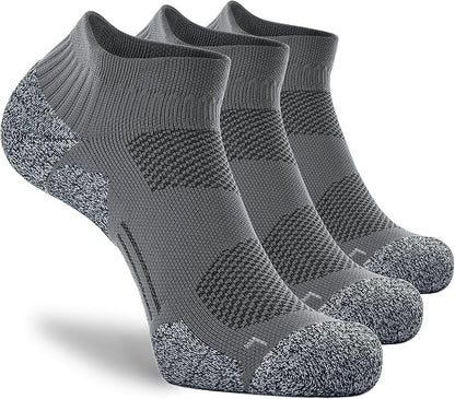 CWVLC Unisex Cushioned Compression Athletic Ankle Socks Multipack