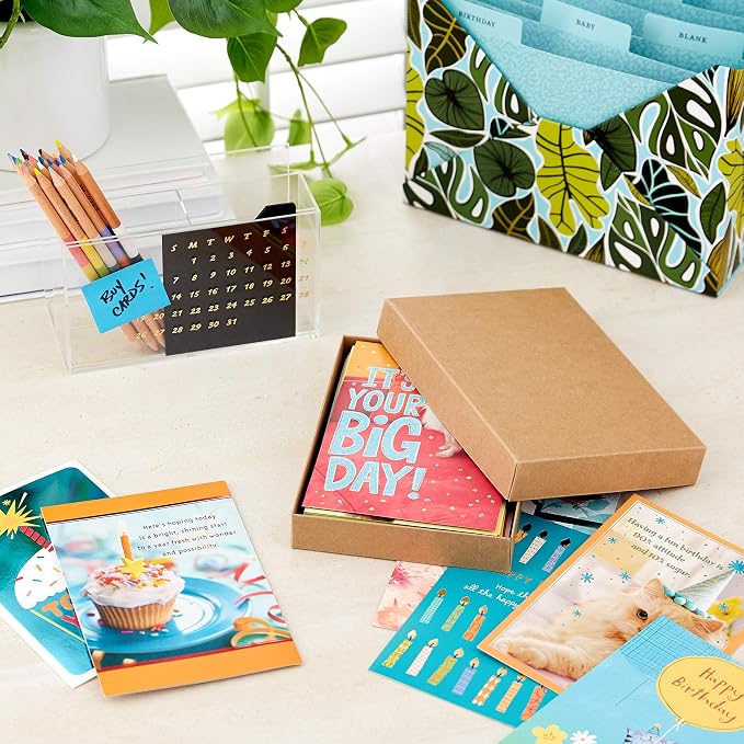 Hallmark Birthday and Graduation Cards Assortment (32 Cards with Envelopes)