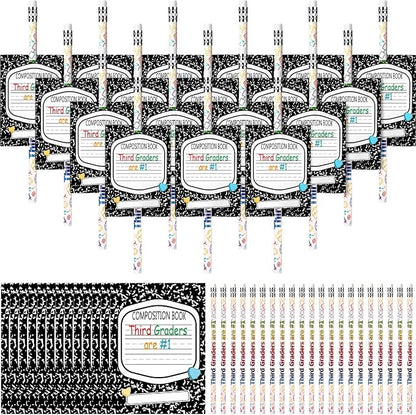 Tenceur 48 Set Back to School 3rd Graders Pencils & Cards Gifts Bulk