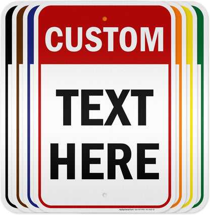 Custom Sign, Custom Sign for Business, Indoor/Outdoor use. 12x18 Inches, 3M EGP Reflective, Rust Free .063 Aluminum, Fade Resistant, Made in USA by My Sign Center (Header)