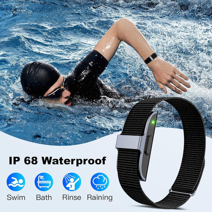 Sleep & Fitness Tracker Wristband for Women Men | 24/7 Heart Rate, Blood Oxygen & Stress Monitor | Step & Calorie Counter | IP68 Waterproof Activity Tracker, No Subscription Fee (Black)