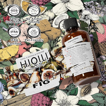 HIQILI Fig Fragrance Oil for Hotel Scent Diffuser, Candle & Soap Making Kit, Add to Skin Care, Bath & Body Products - 1 Fl Oz