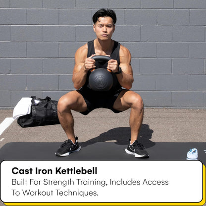 Kettlebell Kings Powder Coated Kettlebell Weights 5-90 LB | Workout Gym Equipment & Strength training sets for Women & Men | Durable Coating for Grip Strength, Rust Prevention