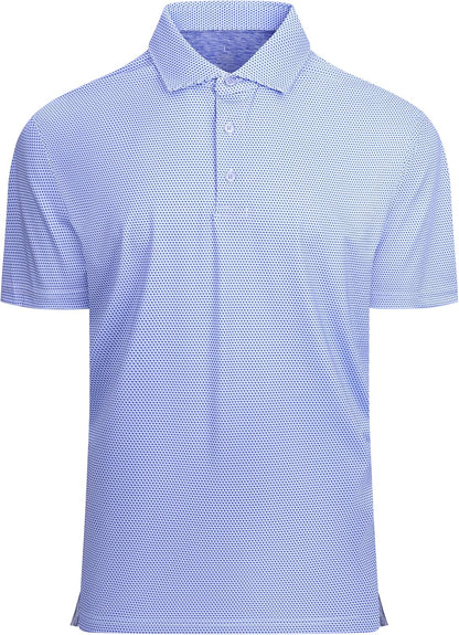 SAMERM Mens Golf Shirts Short Sleeve Dry Fit Performance Moisture Wicking Print Sport Polo Shirts for Men Casual