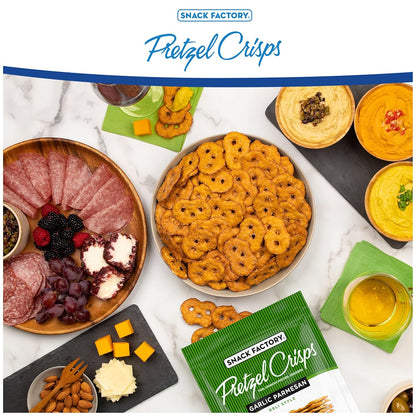 Snack Factory Garlic Parmesan Pretzel Crisps, 7.2 OZ Resealable Bag
