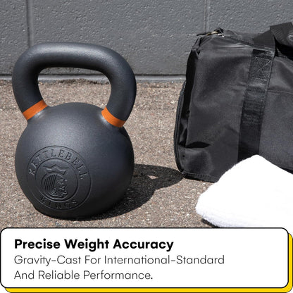 Kettlebell Kings Powder Coated Kettlebell Weights 5-90 LB | Workout Gym Equipment & Strength training sets for Women & Men | Durable Coating for Grip Strength, Rust Prevention