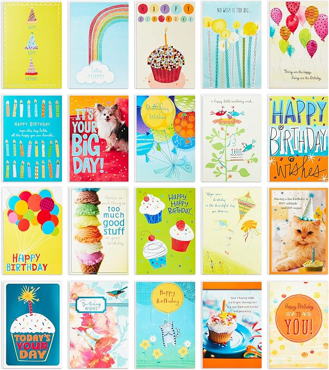 Hallmark Birthday and Graduation Cards Assortment (32 Cards with Envelopes)