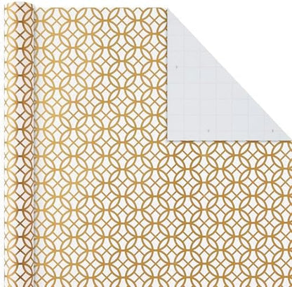 Hallmark Birthday Wrapping Paper Rolls for Graduation, Wedding, Baby Shower, Bridal Shower - Floral, White and Gold & Polka Dot Gift Wrap Paper (Set of 6 Assorted Rolls: 180 sq. ft. ttl.)